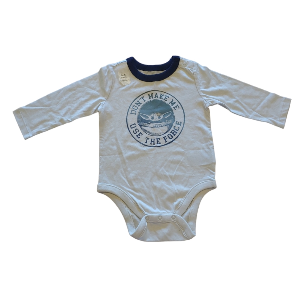 Baby Gap Boys Star Wars Yoda Long Sleeve Organic Bodysuit - 6-12 Months, New